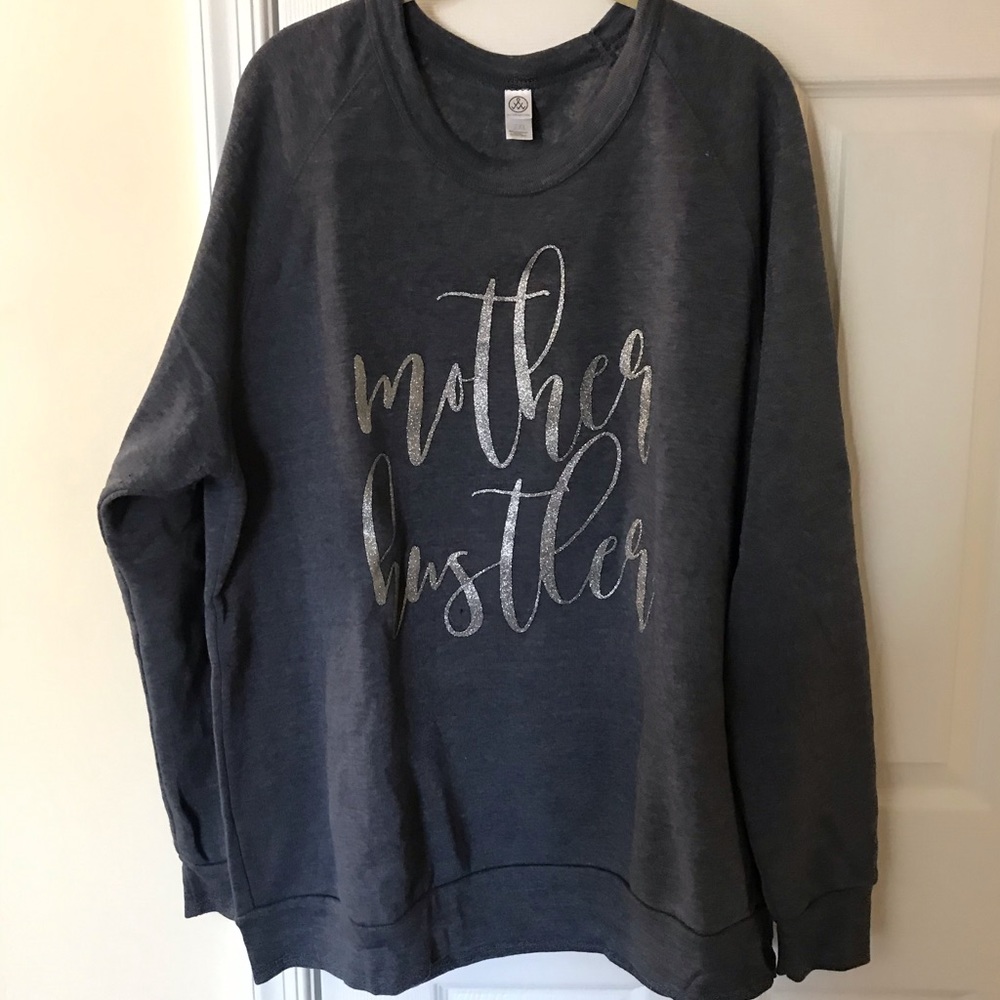 💐Mother Hustler fleece lined sweatshirt 2X